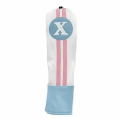 Hireko Sahara Retro Vintage #X Fairway Wood Headcovers 19 Hireko Sahara Retro Vintage #X Fairway Wood Headcovers -GOLF CLUB COVERS Sales Blue White Pink X Wood