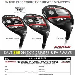 Tour Edge Golf Exotics EX10 Adjustable Driver -GOLF CLUB COVERS Sales ReBate