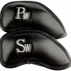 HNM Golf Volf Golf Black Synthetic Leather Iron Covers Set -GOLF CLUB COVERS Sales VolfGolfHeadcover BlackLeatherIrons4