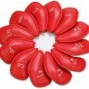 HNM Golf Volf Golf Red Synthetic Leather Iron Covers Set -GOLF CLUB COVERS Sales VolfGolfHeadcover RedLeatherIrons0