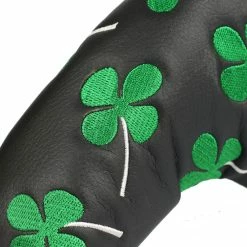 HNM Golf Volf Golf Black Synthetic Leather Shamrock Putter Cover -GOLF CLUB COVERS Sales VolfGolfHeadcovers BlackShamrockBladePutter5