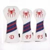 HNM Golf Volf Golf Red White Blue Leather Spider Headcovers -GOLF CLUB COVERS Sales VolfGolfHeadcovers SpiderWoodsSets0