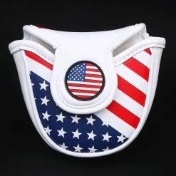 HNM Golf Volf Golf Red White Blue Synthetic Leather USA Mallet Putter Cover -GOLF CLUB COVERS Sales VolfGolfHeadcovers USAMalletPutter6