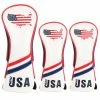 HNM Golf Volf Golf Red White Blue Leather USA Headcovers -GOLF CLUB COVERS Sales VolfGolfHeadcovers USASET0