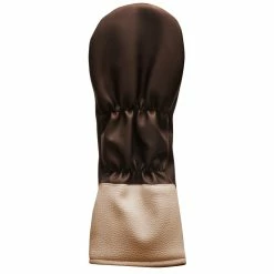 CaddiesShack Sahara Retro Vintage Driver Headcovers -GOLF CLUB COVERS Sales driver hc backview chocolate tan