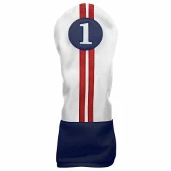 CaddiesShack Sahara Retro Vintage Driver Headcovers -GOLF CLUB COVERS Sales drv hc red white blue