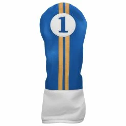 CaddiesShack Sahara Retro Vintage Driver Headcovers -GOLF CLUB COVERS Sales drv hc royal yellow