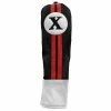 Hireko Sahara Retro Vintage #X Fairway Wood Headcovers -GOLF CLUB COVERS Sales fw x hc black red